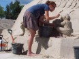 Sculpture sur sable